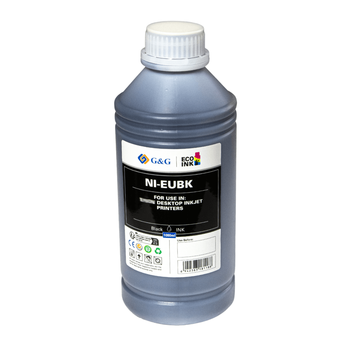 Refil de Tinta P/ Epson T664 Preto Corante 1L (NI-EUBK) - G&G