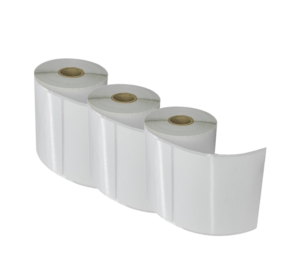 Etiqueta 100x100 Couchê Adesiva 30M - Tubete 1"  Kit c/ 3