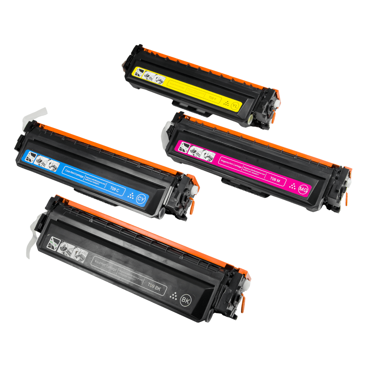 Kit 4 Toner Coloridos CMYK P/ Canon T09, LBP1127 C/ Chip (7.6K) Lotus