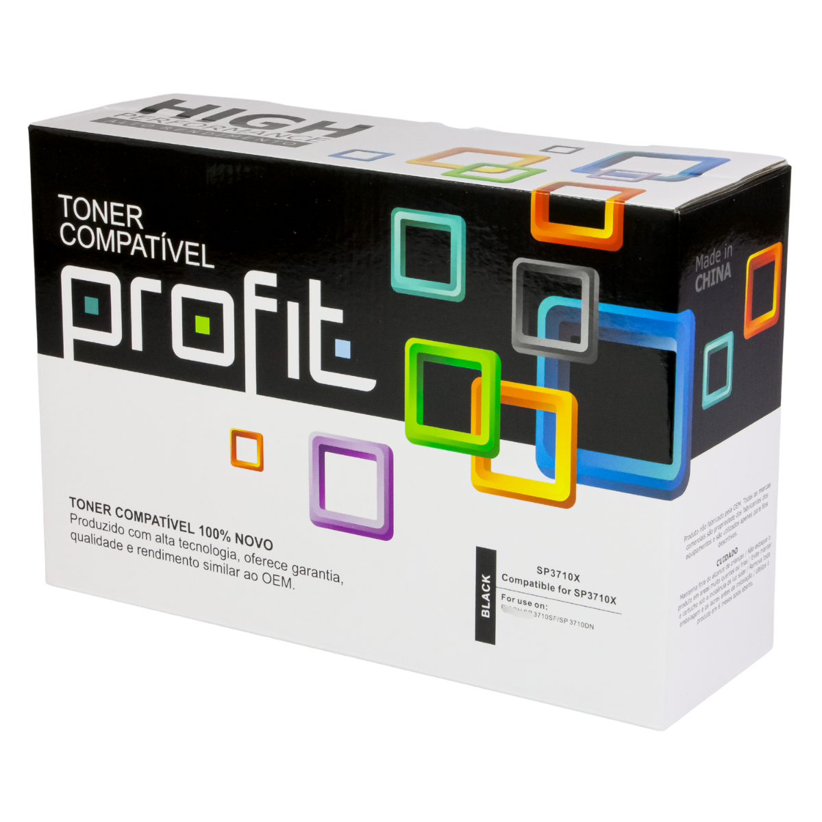 Cartucho de Toner P/ Ricoh 408284 SP3710 SP371 7K - Profit