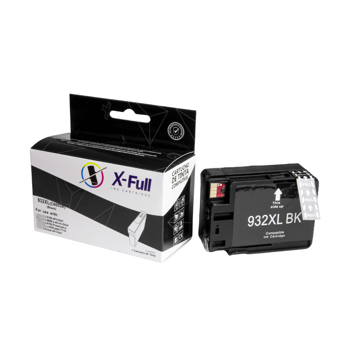 Kit 4x Cartucho de Tinta P/ HP 932XL 933XL CMYK C/ Chip - X-Full