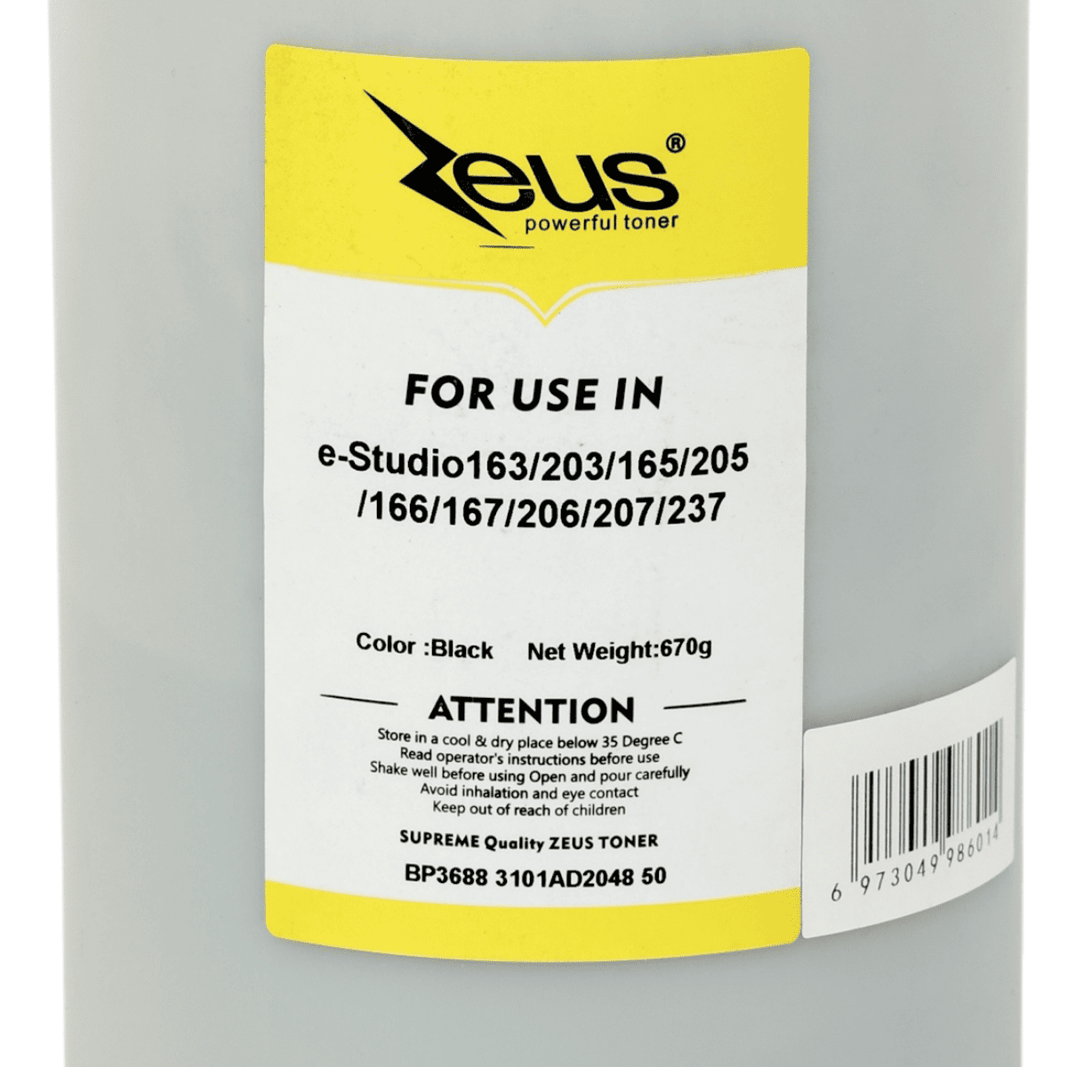 Refil de Toner Para Toshiba S167, 203, Preto, 670g - Zeus