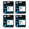 Kit 4x Cartucho de Tinta HP 712 P/ Plotter T250 T650 CMYK - Original