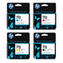 Kit 4x Cartucho de Tinta HP 712 P/ Plotter T250 T650 CMYK - Original