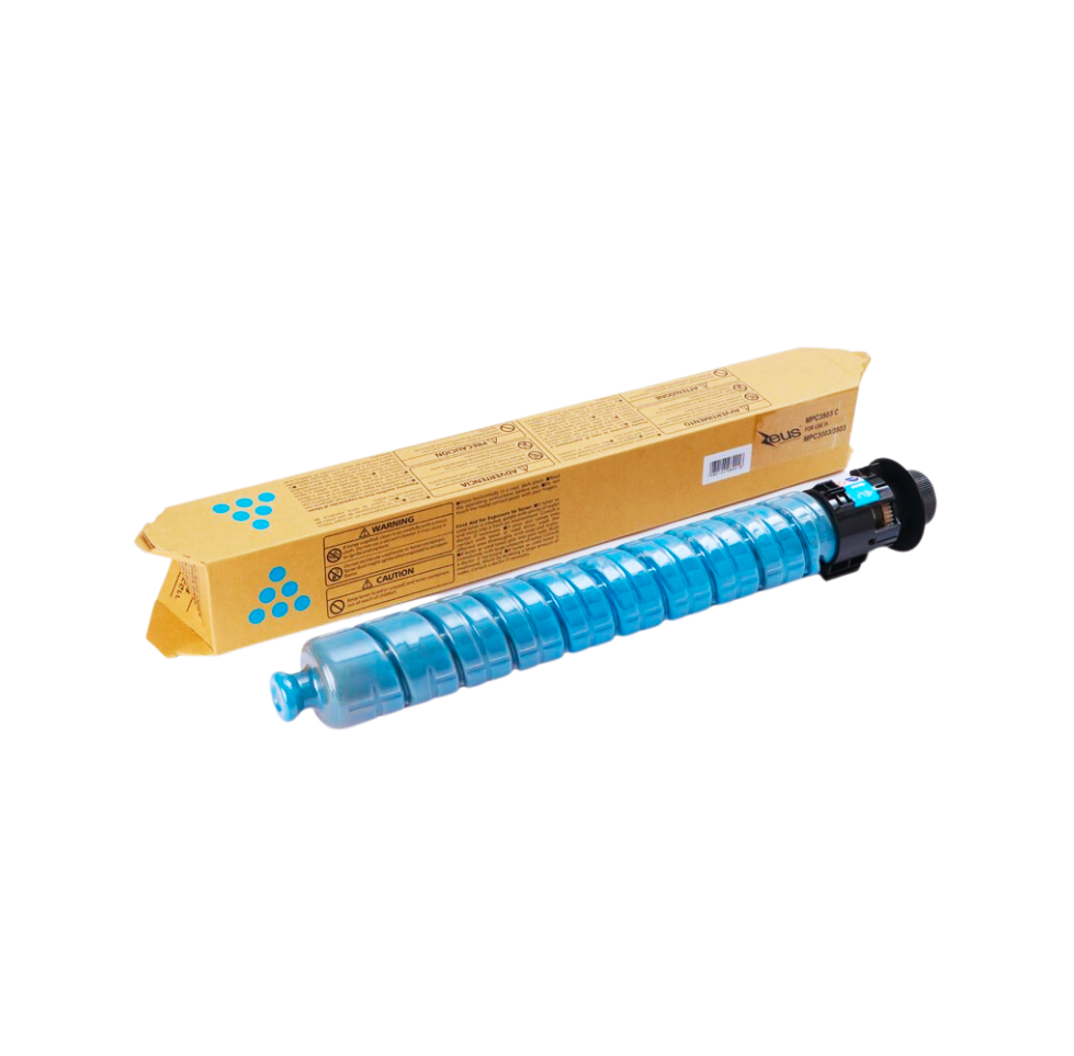 Cartucho de Toner Compatível Zeus Cyan P/ Ricoh MP C3003 C3503 C3504 C/ Chip - 18k