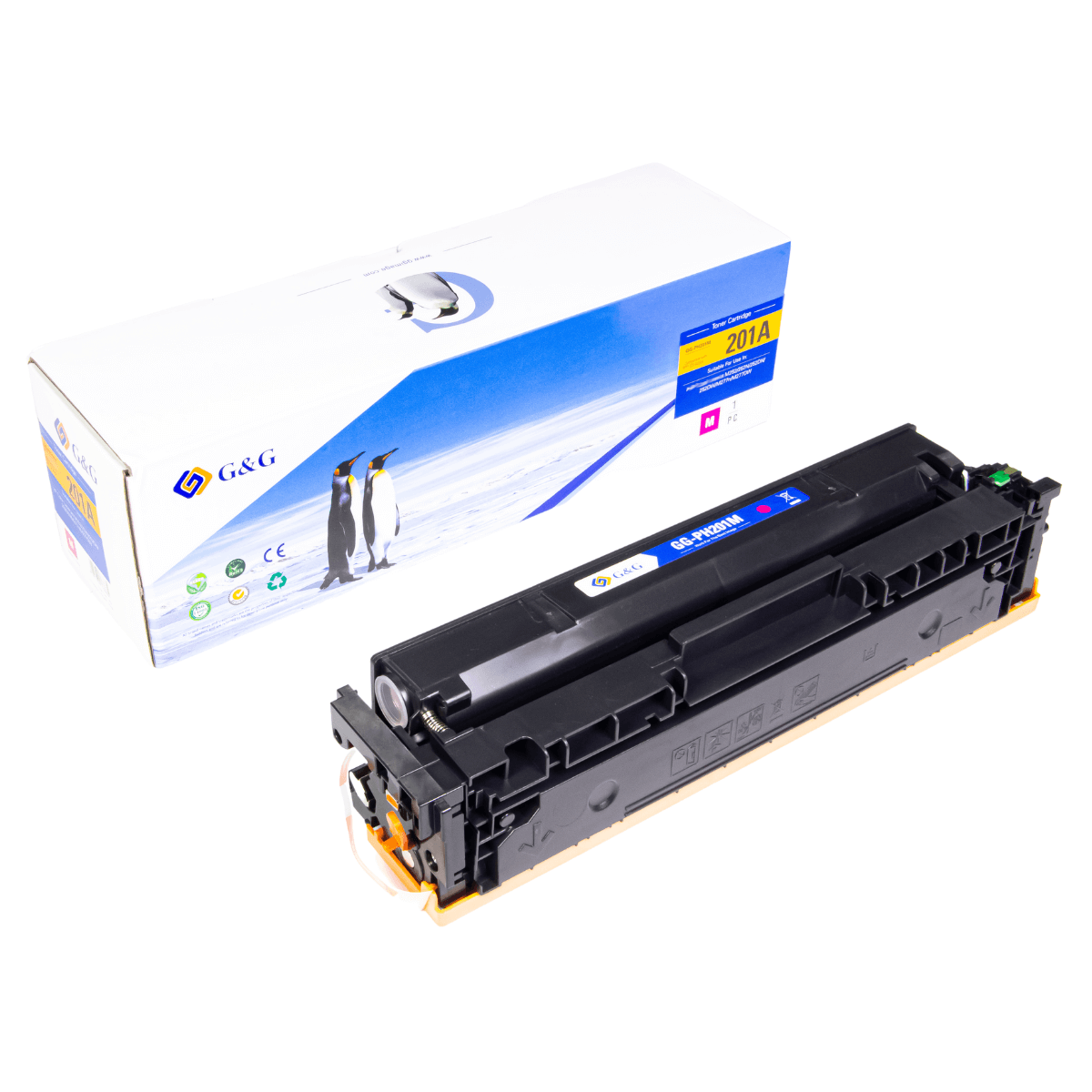 Cartucho de Toner P/ Canon MF644 HP CF403A CF503A Magenta C/ Chip 1.4K - G&G