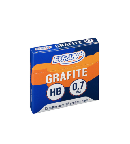 Grafite HB 0.7mm BRW 12un - Caixa com 12 Tubos