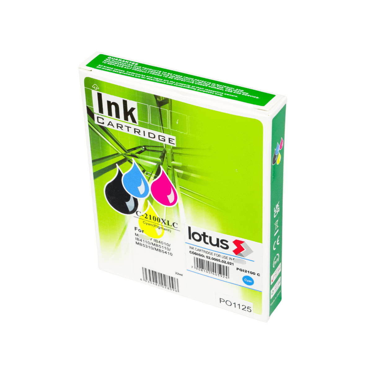 Cartucho de Tinta Compatível p/ Canon Maxfiy 5410 Cyan c/Chip (22ml) Lotus