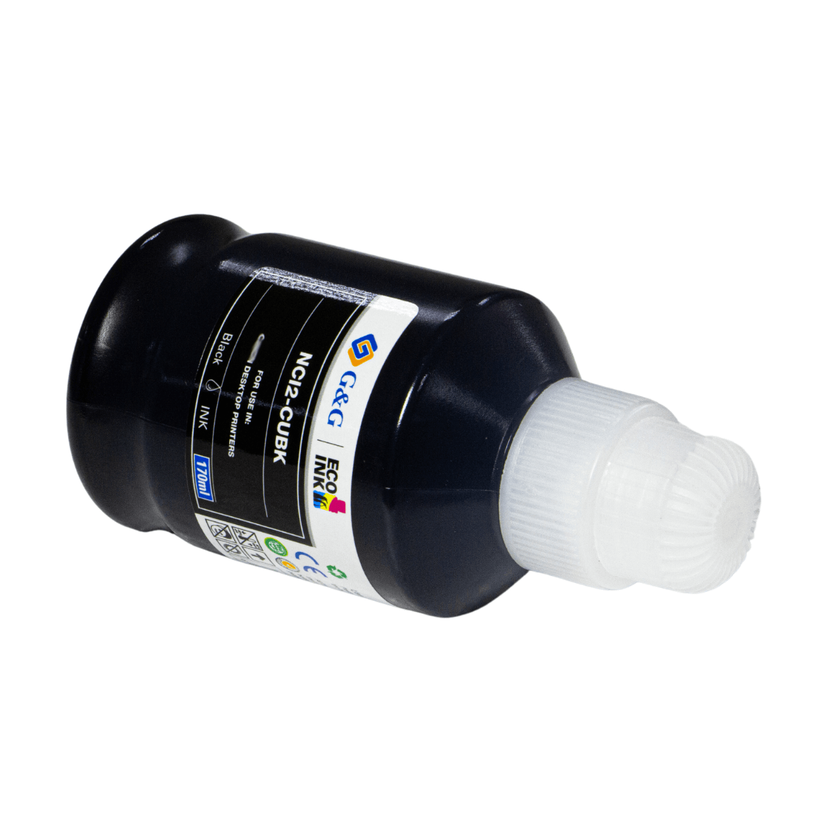 Refil de Tinta P/ Canon GI-10S Preta 8.3K 170ml (NC12-CUBK) - G&G