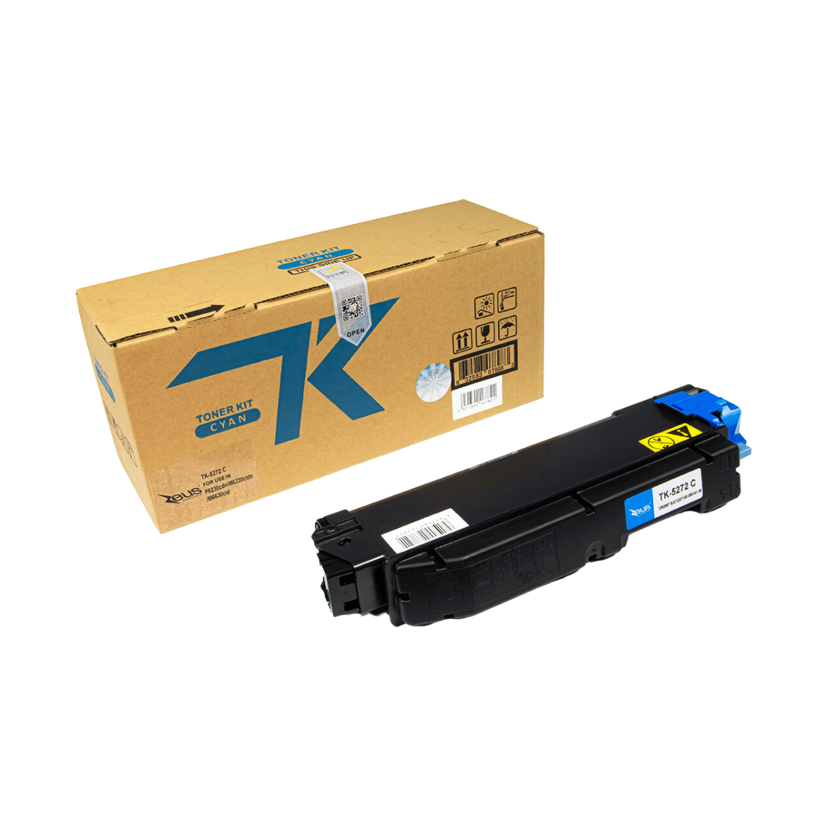 Cartucho de Toner P/ Kyocera TK5272 Ciano C/ Chip 6k - Zeus