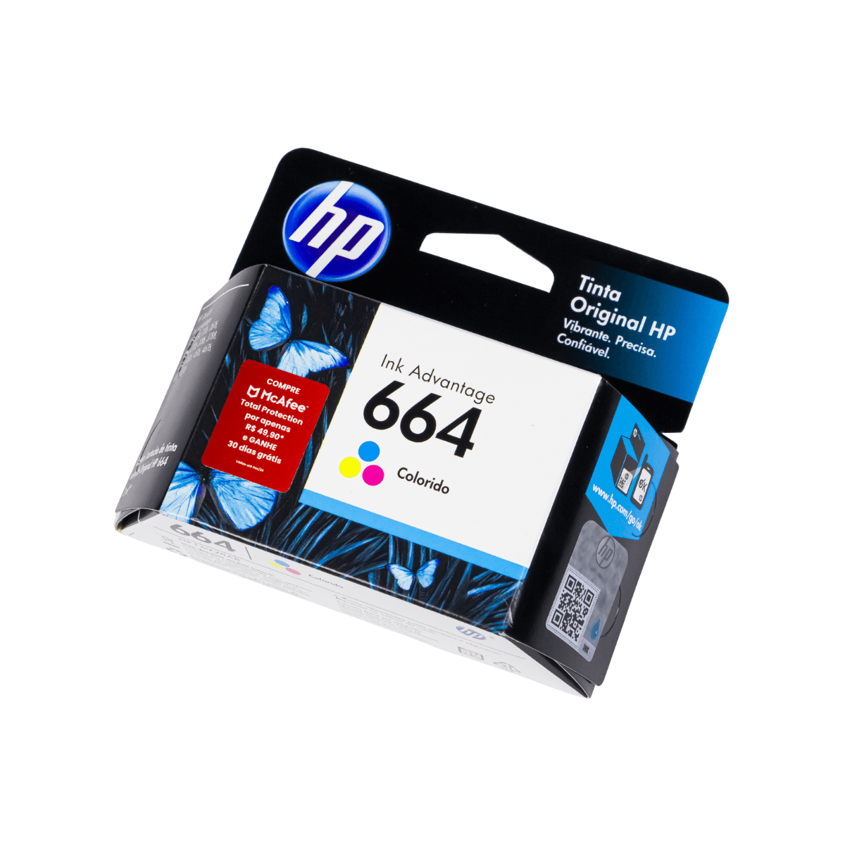 Cartucho de Tinta HP 664 Tricolor Para Deskjet Ink Advantage 1115 2136