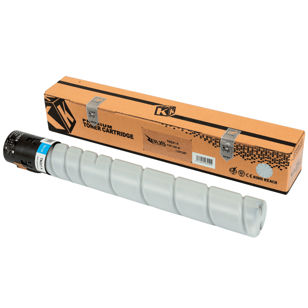 Toner P/ Minolta Bizhub TN221, TN323, Preto, C/ Chip, 24K - Zeus