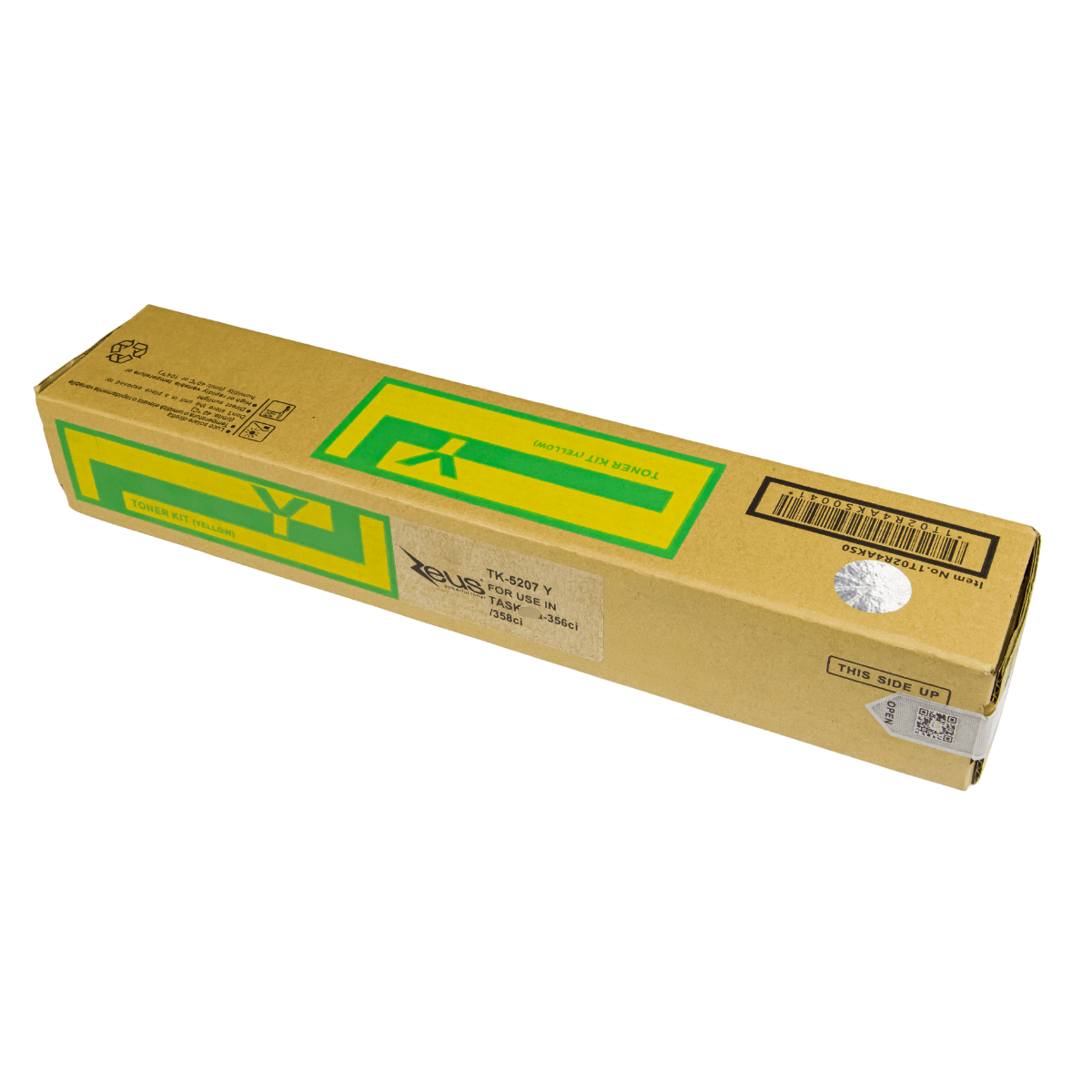 Cartucho Toner Compatível Zeus P/ Kyocera TK5207 Yellow C/ Chip - 12K
