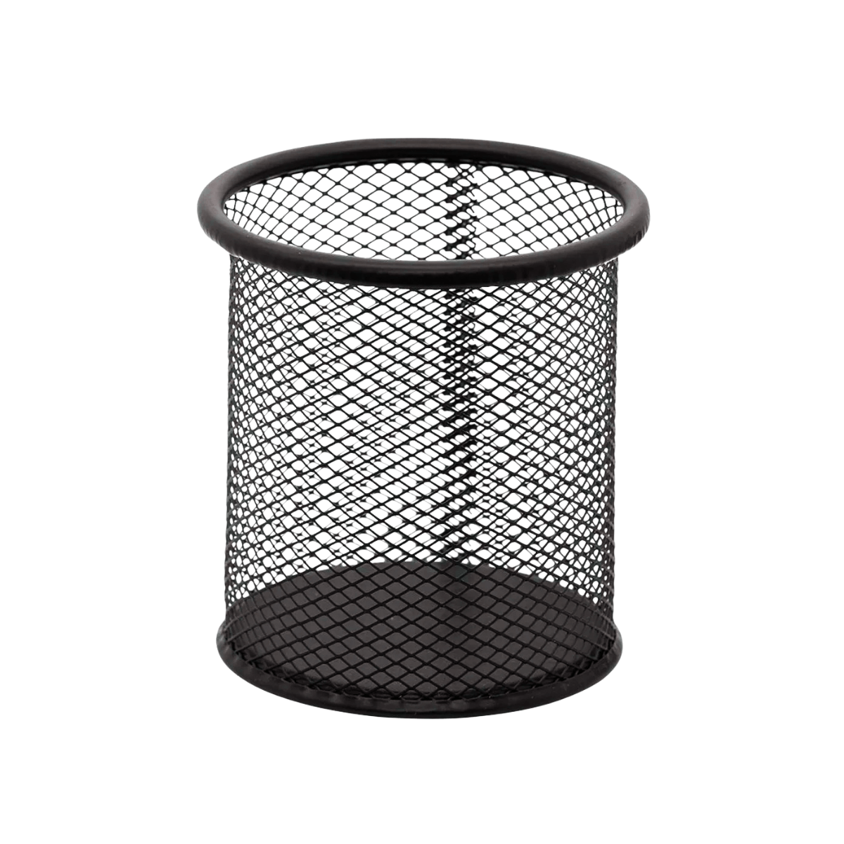 Porta Lápis Caneta Metal Aramado Redondo Preto - BRW