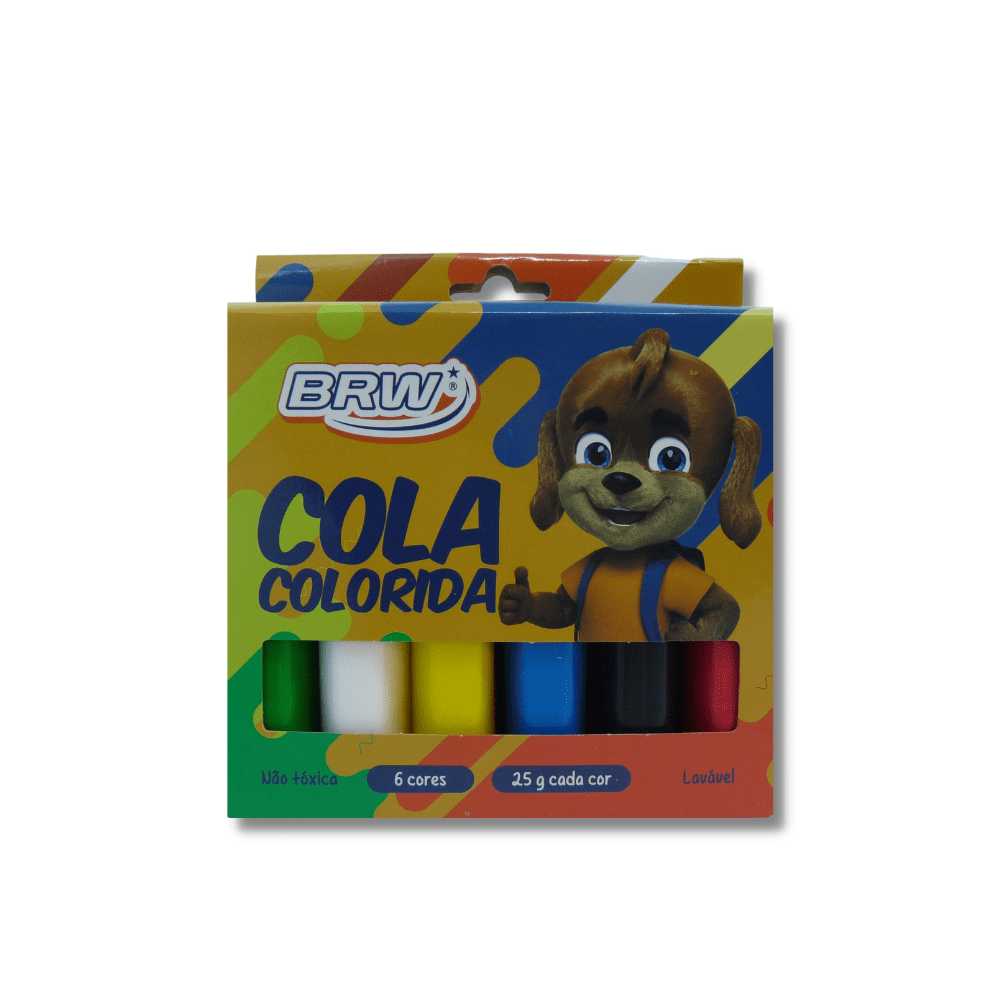 Cola Colorida 25gr C/ 6 un (6 cores) - BRW