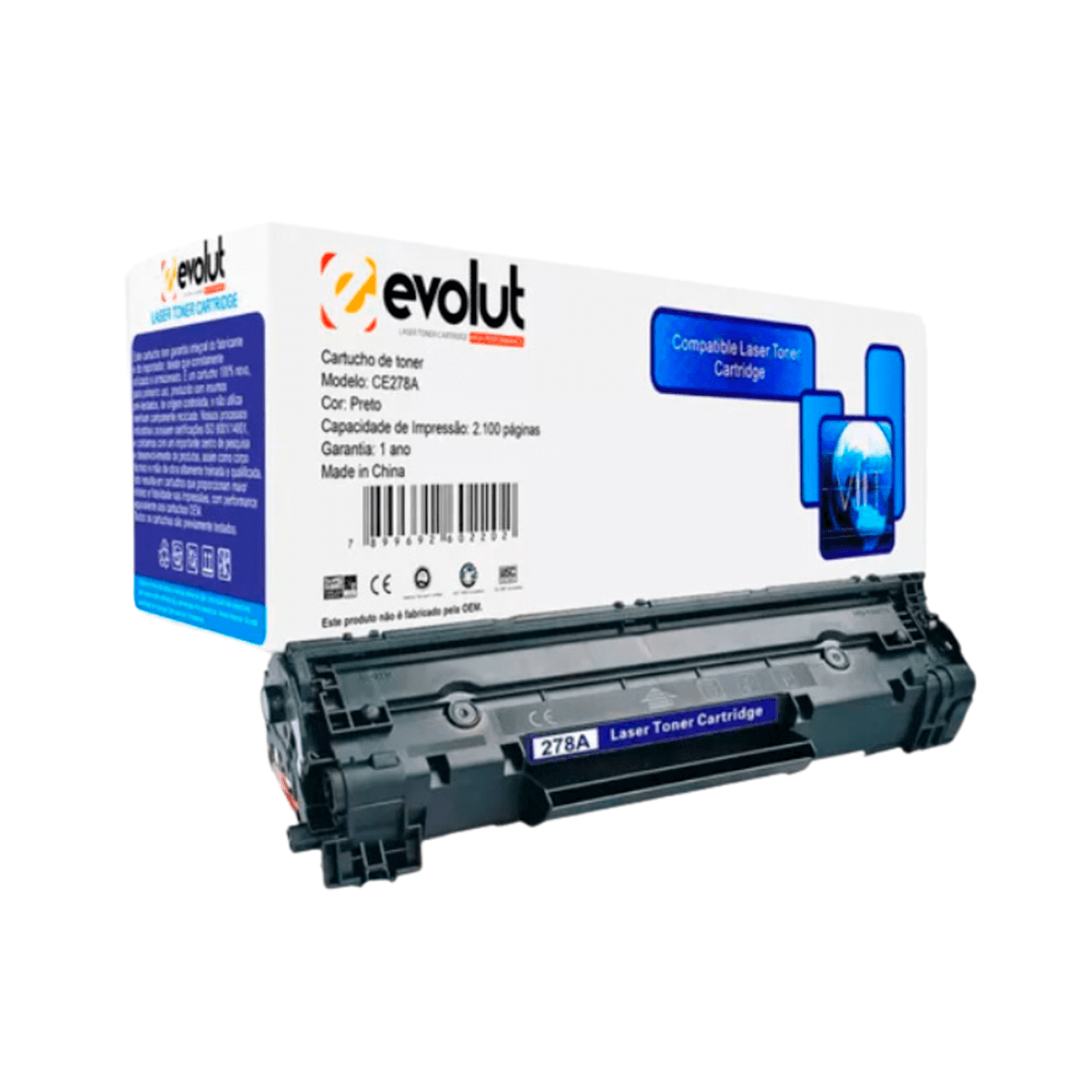 Toner Compatível Evolut Ce278a p/ HP P1566 P1606dn M1530