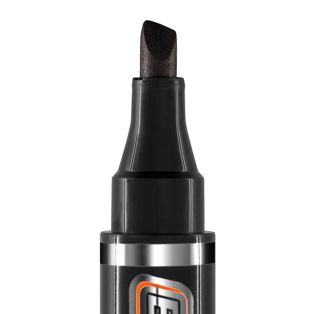 Marcador Permanente Recarregável C/ Tinta Preta Linha Prime