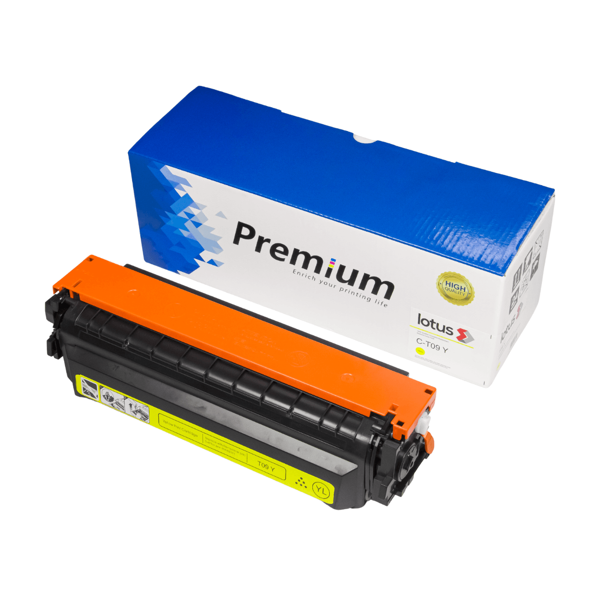 Toner Compatível p/ Canon T09, LBP1127 s/ Chip (5.9K) Yellow - Lotus