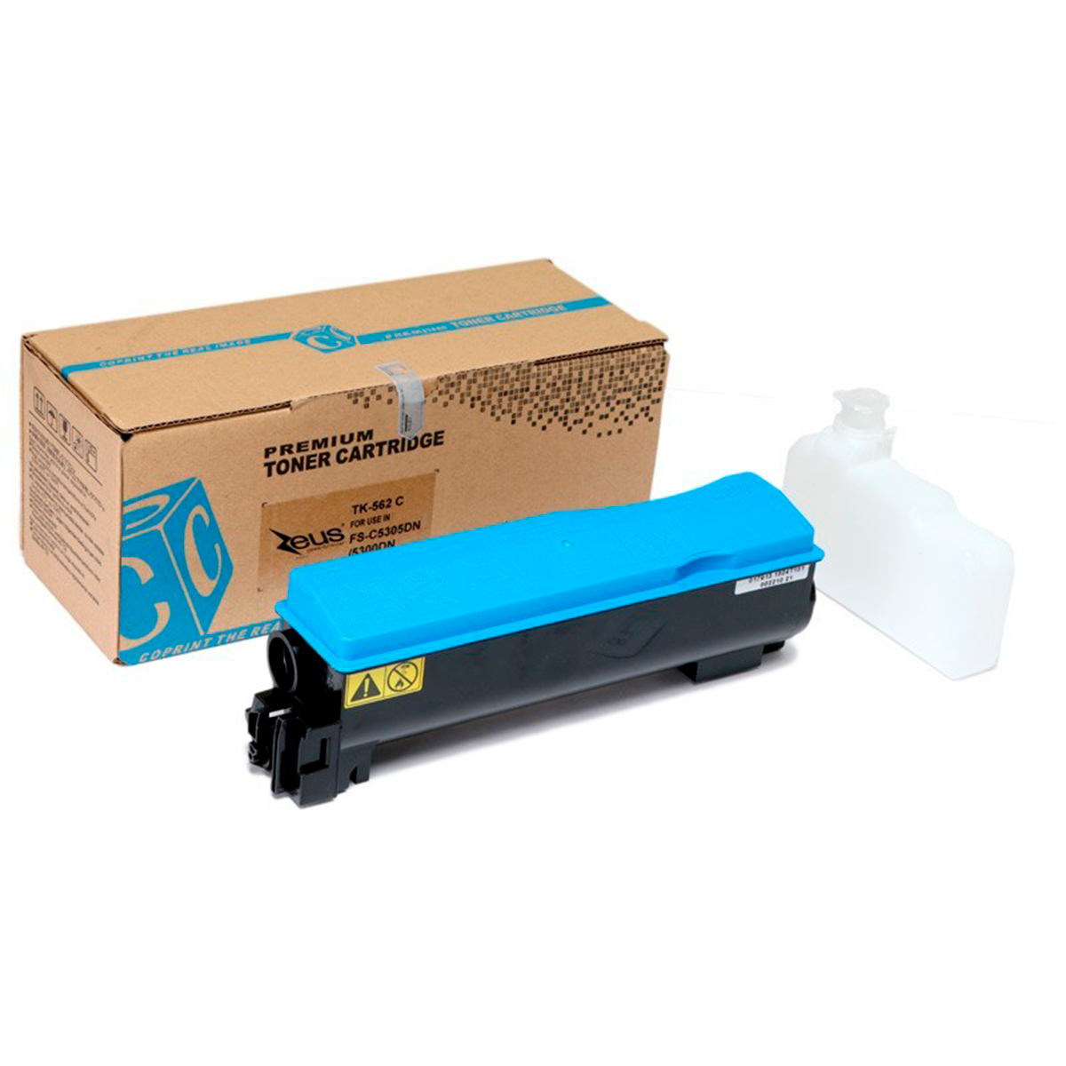 Toner Compatível Zeus TK562 para Kyocera Ciano C/ Chip