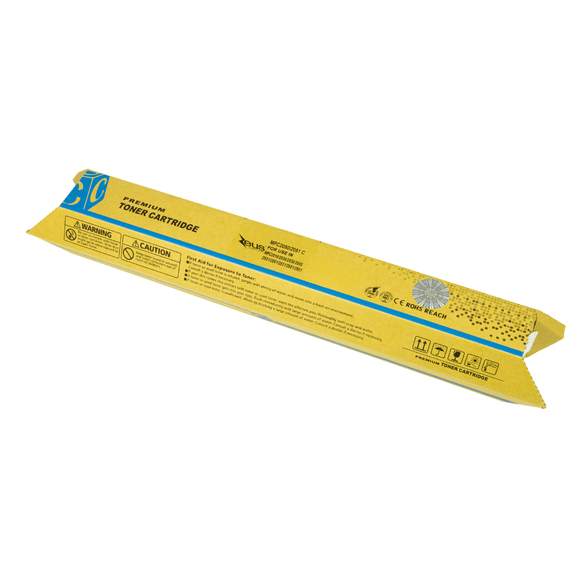 Cartucho de Toner Compatível Zeus Cyan p/ Ricoh MPC2551 C/ Chip - 9.5k