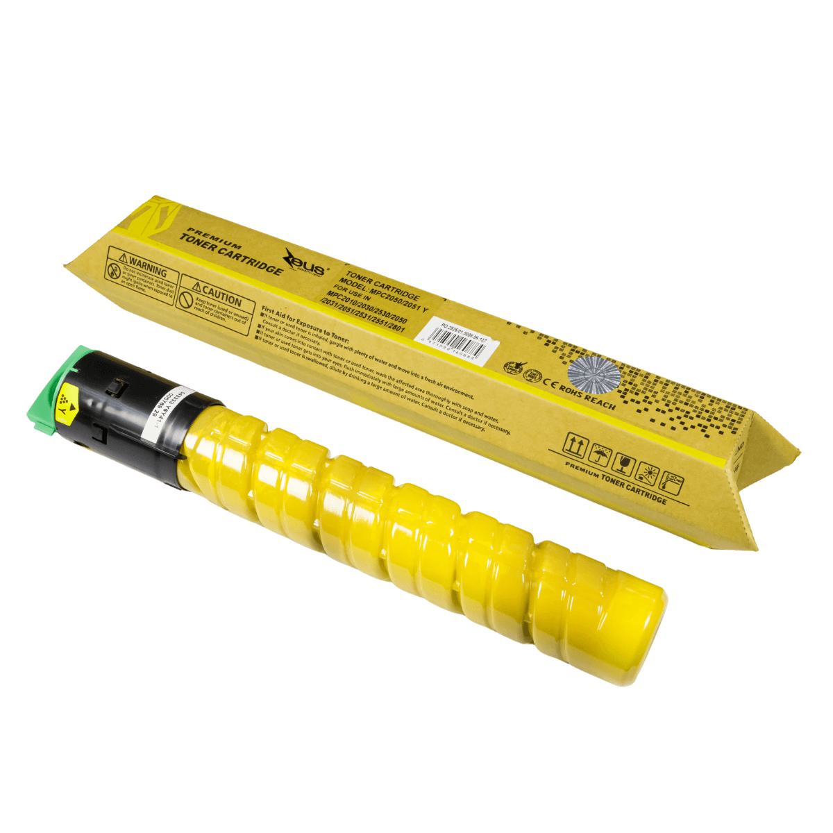 Cartucho de Toner Compatível Zeus Yellow p/ Ricoh MPC2551 c/ chip - 9.5k