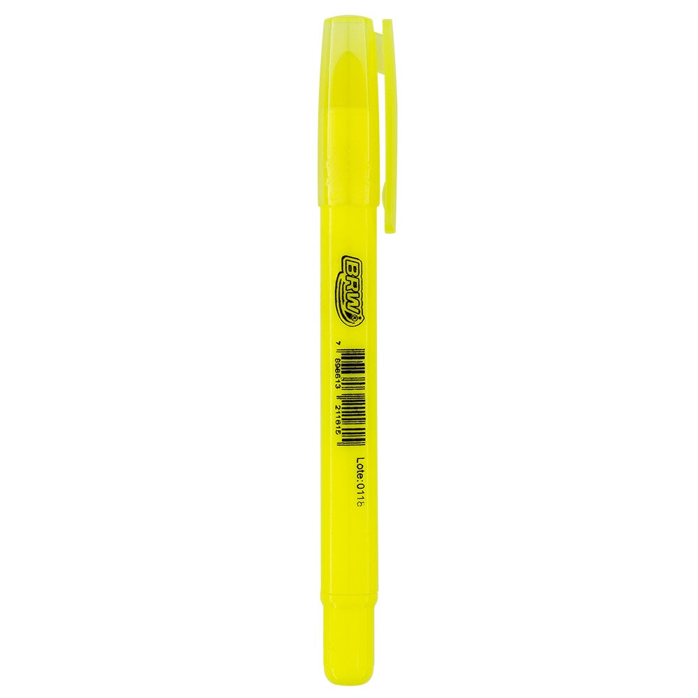 Marca-Texto Fluorescente Amarelo em Gel BRW