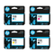 Kit 4x Cartucho de Tinta HP 938 CMYK P/ Officejet 9130 9730 - Original