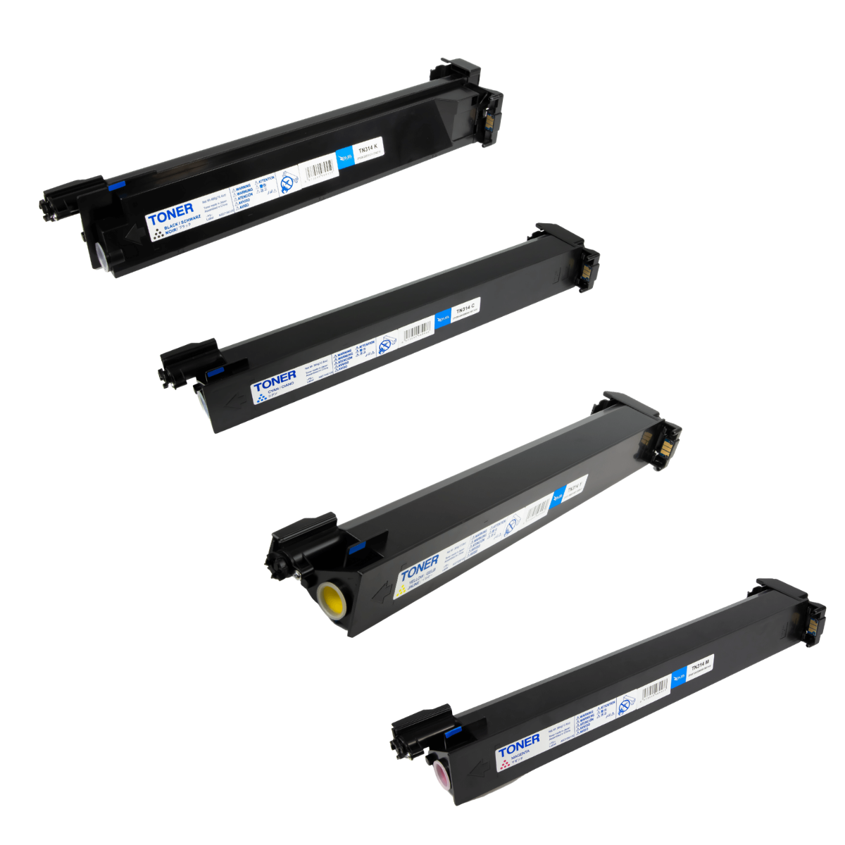 Kit 4x Toner Compatível C/ Minolta TN213 TN214 TN314 CMYK  C/ Chip - Zeus