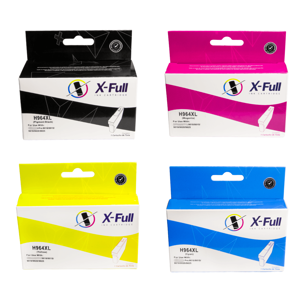 Kit 4x Cartucho de Tinta P/ HP 964XL 964 CMYK C/ Chip - X-Full