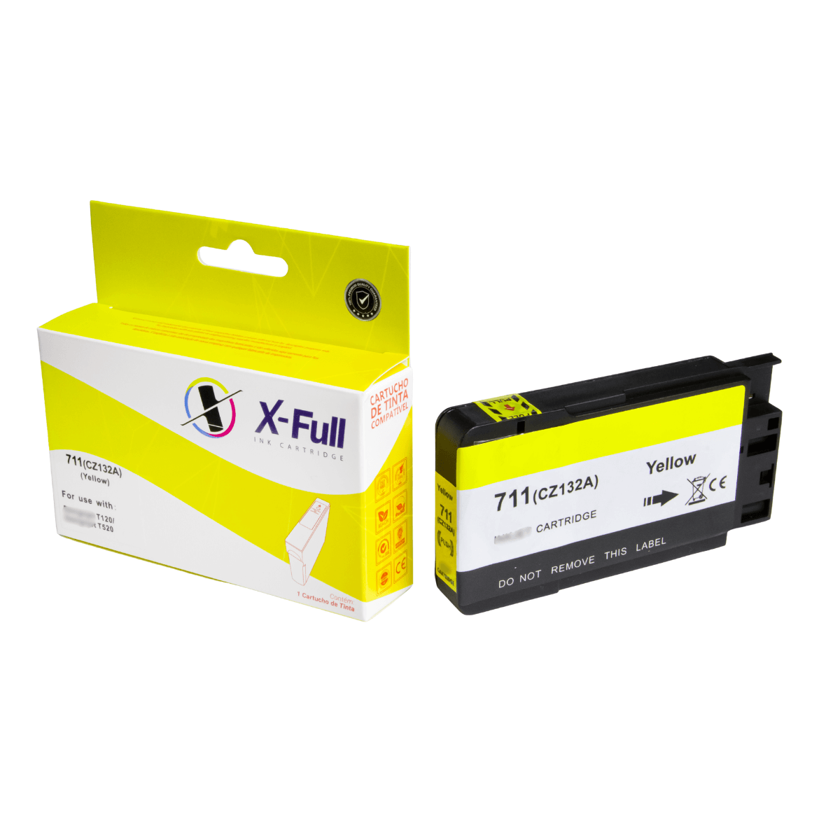 Cartucho de Tinta P/ HP 711XL CZ132A T520 T120 Amarelo C/ Chip 27ml - X-Full