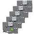 Kit 5x Fita P/ Rotulador Brother TZc-131 TZe-131 12mm x 8m Black/ Clear - X-Full