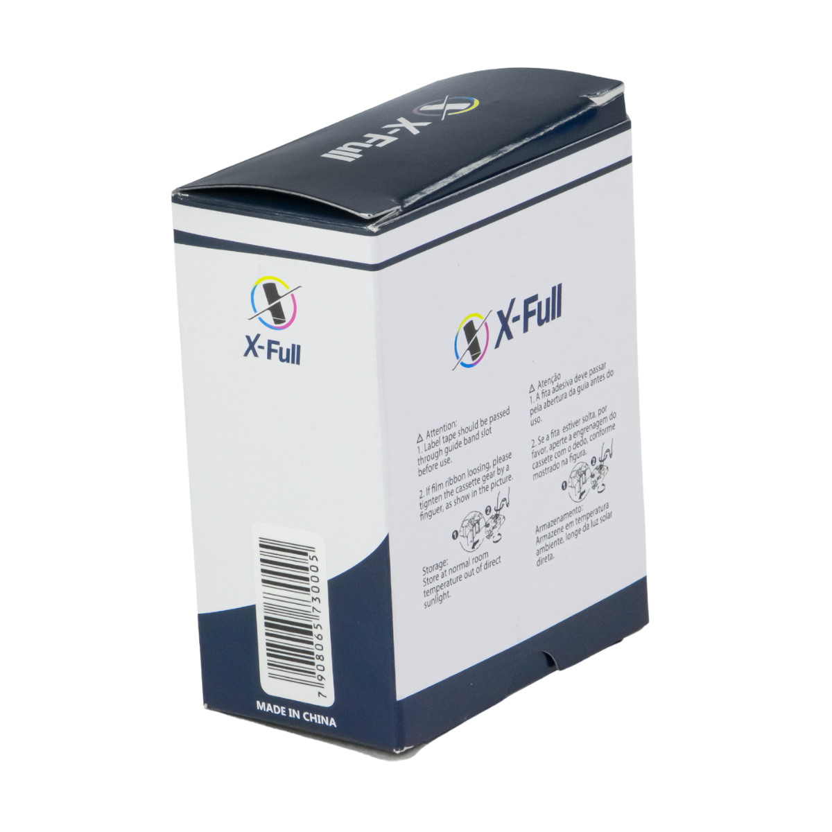 Fita P/ Rotulador Brother TZc-FX251 TZe-FX251 24mm x 8m Black/ White - X-Full