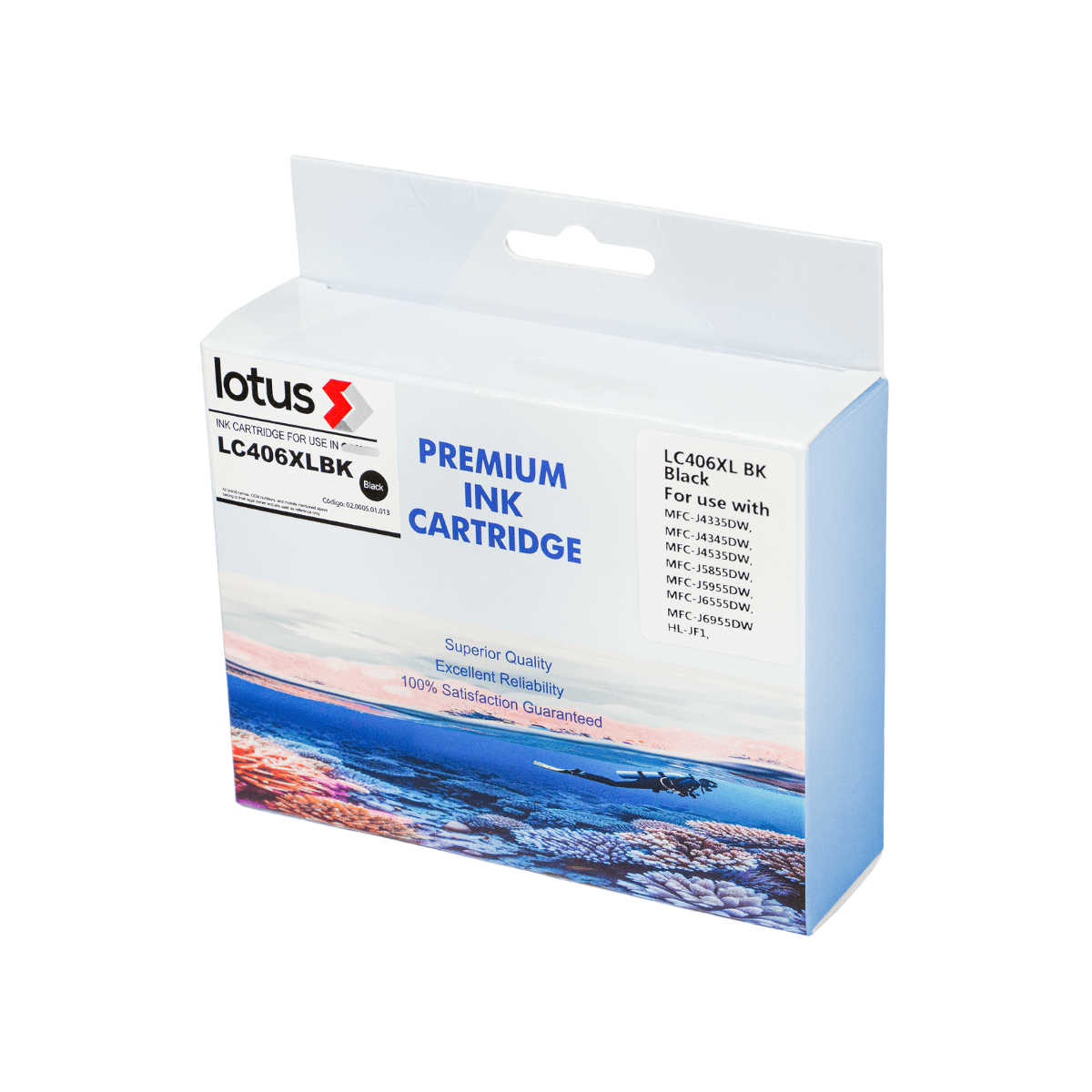 Cartucho de Tinta P/ Brother LC406XL LC406XLBK Preto C/ Chip 6K - Lotus
