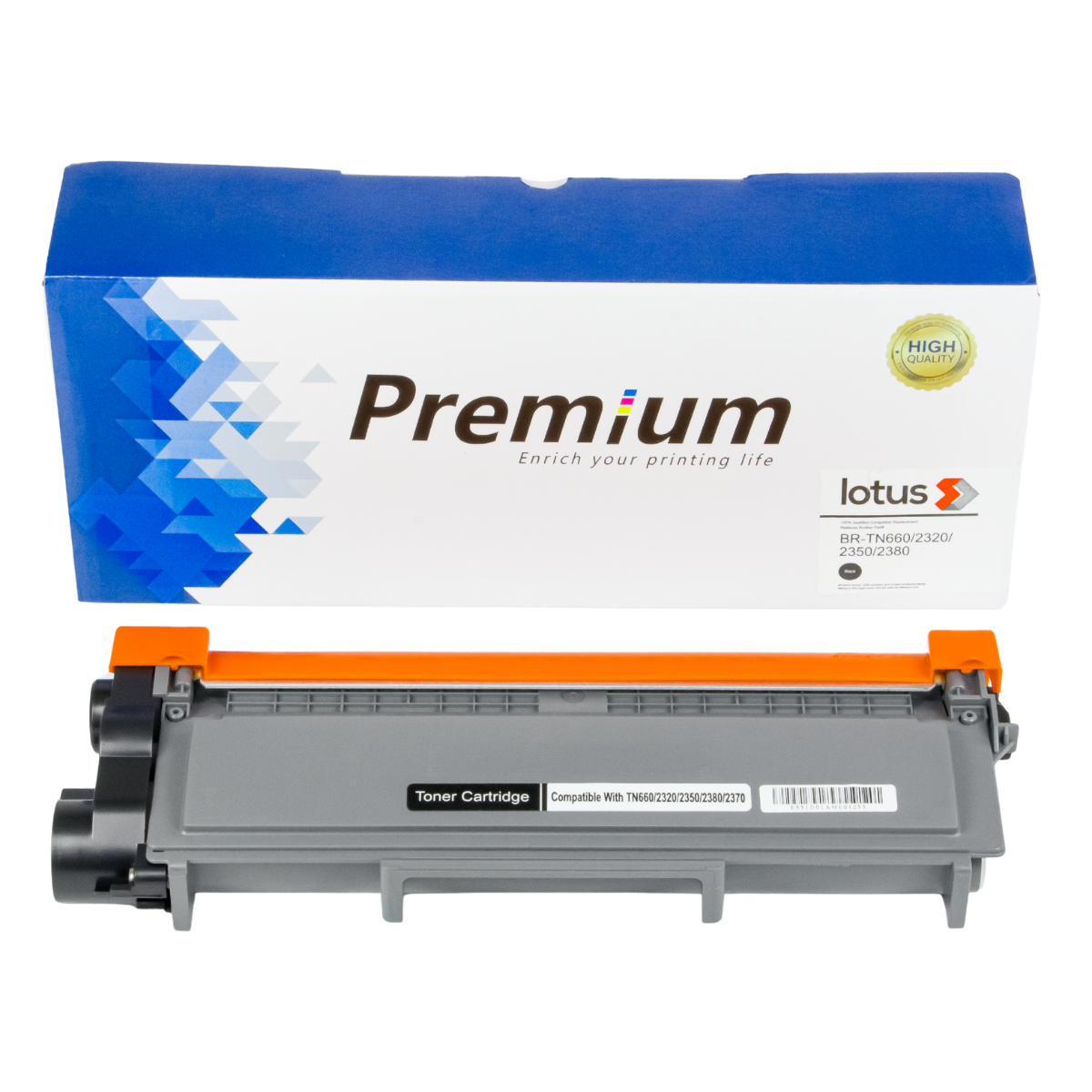 Kit Cartucho de Cilindro + Toner P/ Brother TN2340 TN2370 TN660  DR2340 - Lotus