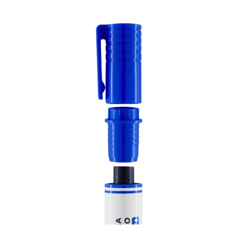 Marcador Quadro Branco Recarregável Azul BRW - CX C/12un