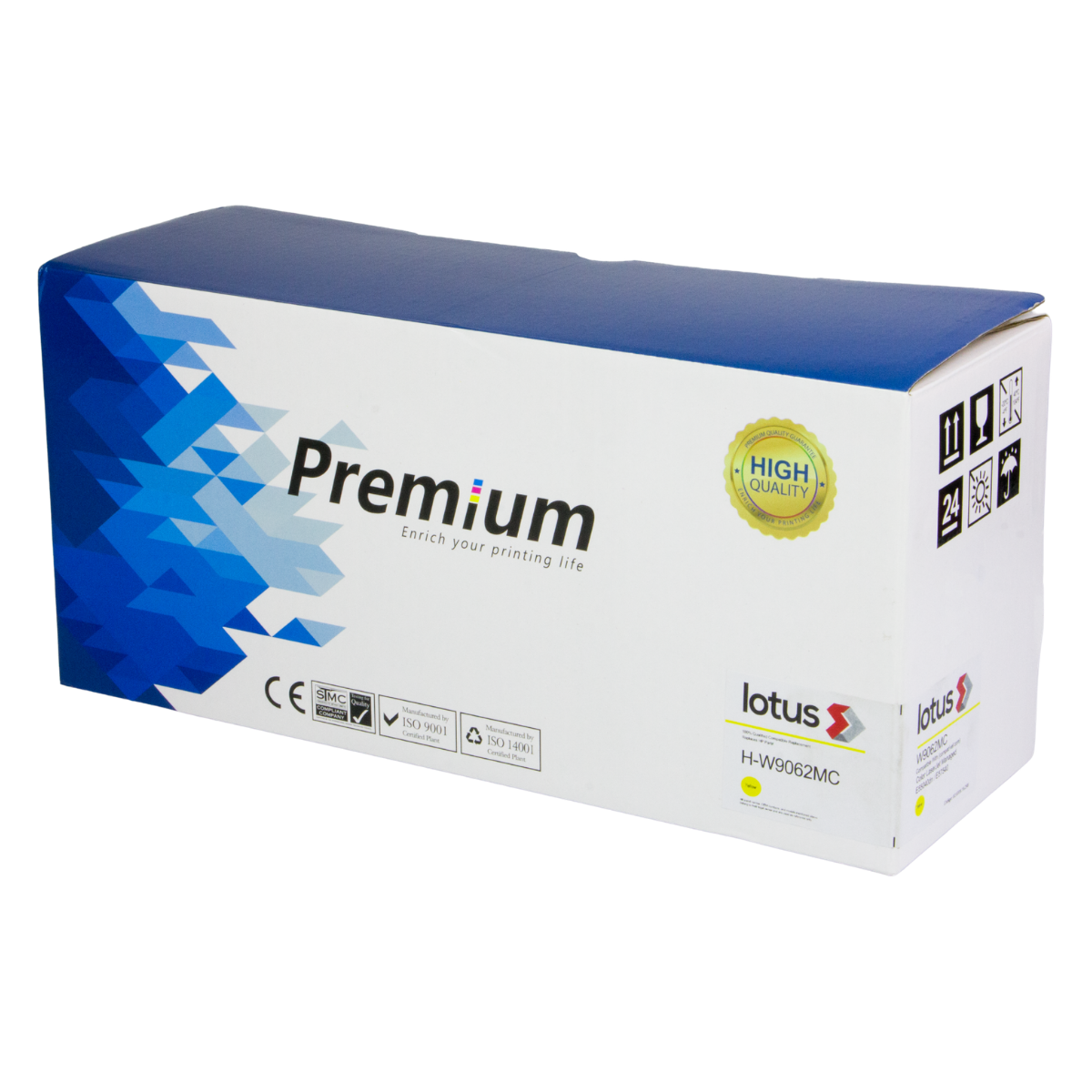 Cartucho de Toner P/ HP W9063 E55040 E57540 C/ Chip Amarelo 12.5K - Lotus