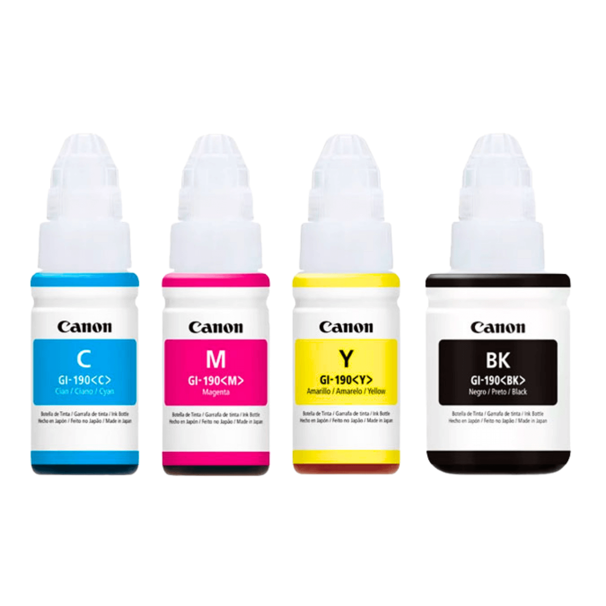 Kit Tintas Canon GI-190 4 Cores CMYK - Originais