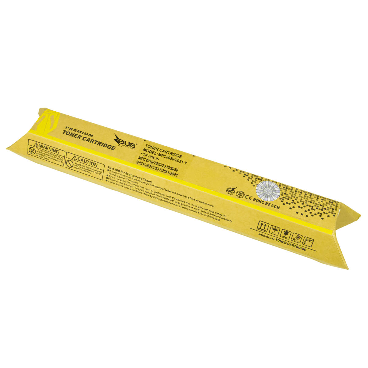 Cartucho de Toner Compatível Zeus Yellow p/ Ricoh MPC2551 c/ chip - 9.5k