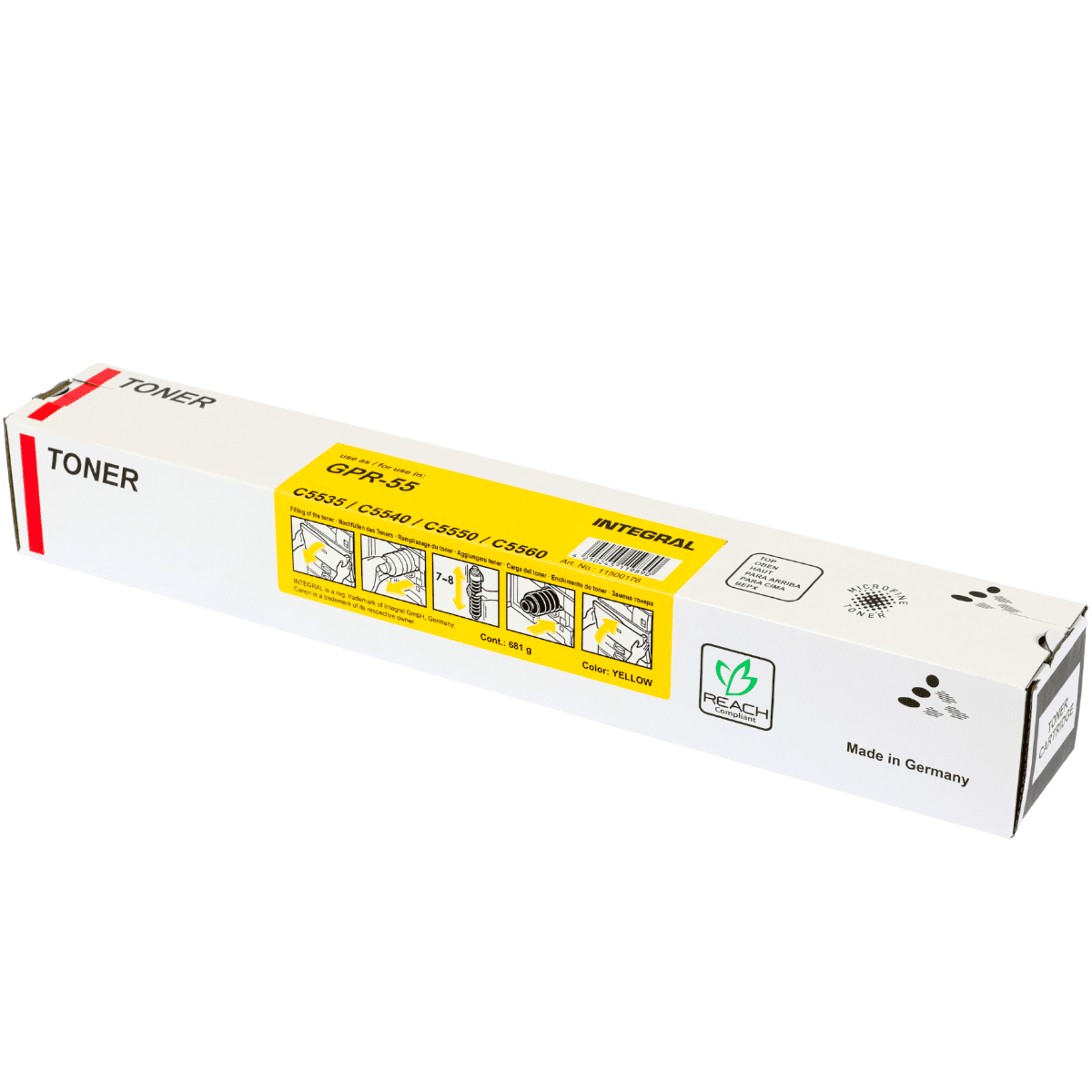 Cartucho de Toner P/ Canon Gpr-55, Amarelo, C/ Chip, 60K - Integral