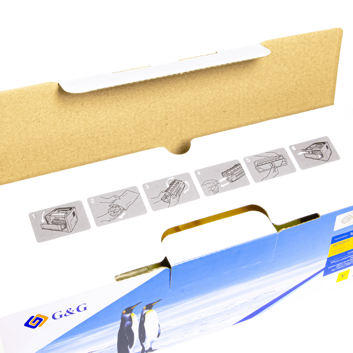 Cartucho de Toner P/ Canon MF644 HP CF402A CF502A Amarelo C/ Chip 1.4K - G&G