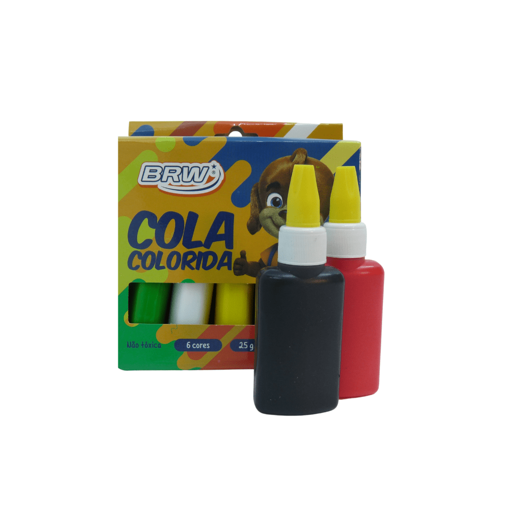 Cola Colorida 25gr C/ 6 un (6 cores) - BRW
