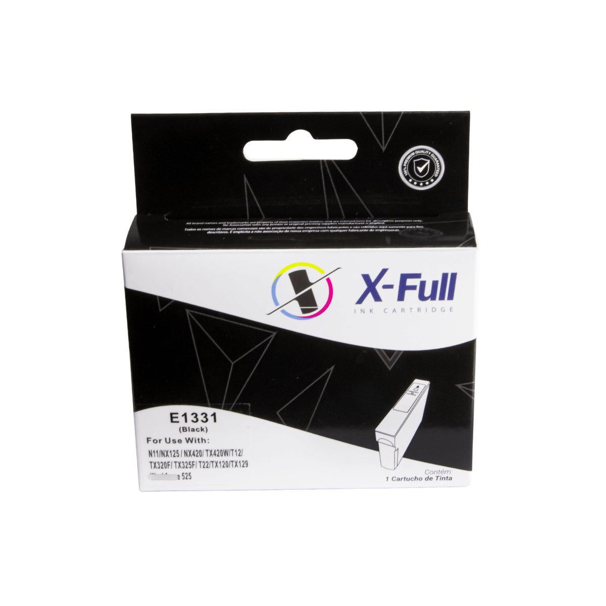 Cartucho de Tinta P/ Epson 1331 TX123 TX135 Preto C/ Chip 10.5ml - X-Full