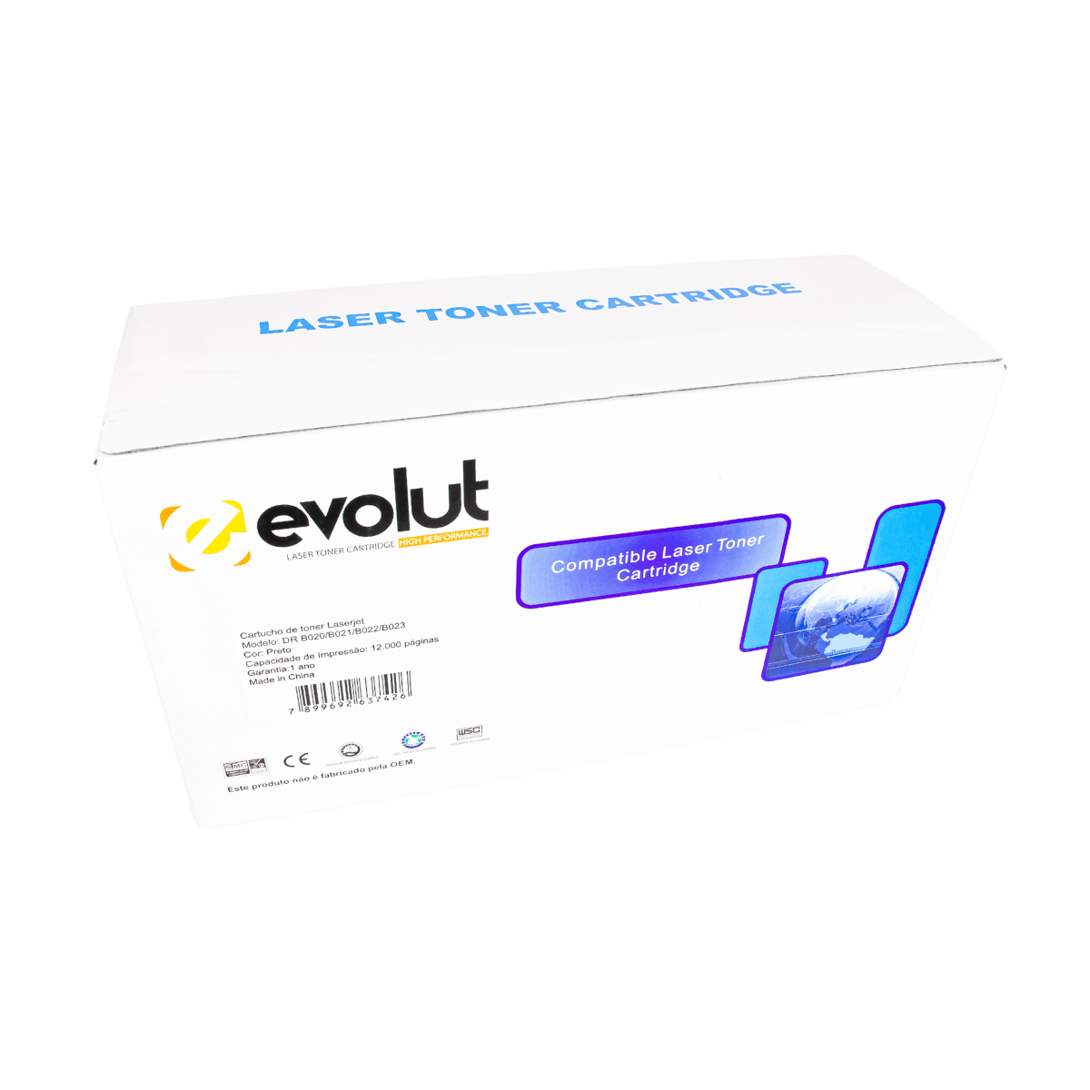Kit Fotocondutor P/ Brother DR-B021 DRB021 TNB021 - Evolut