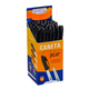 Caneta Esferográfica 1.0mm Preta Sextavada BRW - C/50un