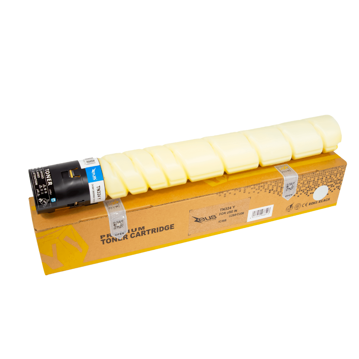 Cartucho de Toner P/ Minolta TN324 Amarelo C/ Chip 25K - Zeus