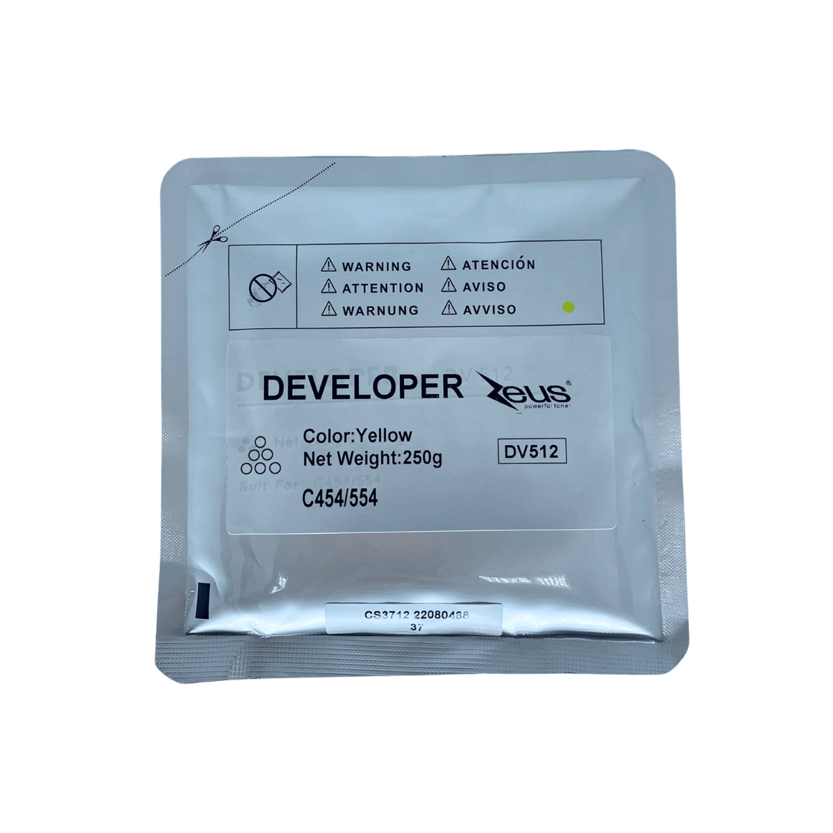 Revelador P/ Konika Minolta DV-512/ 321  C224 C284 C364 Amarelo - Zeus