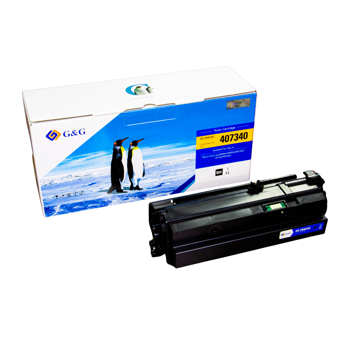 Cartucho de Toner P/ Ricoh SP4510 407340 C/ Chip 20K - G&G