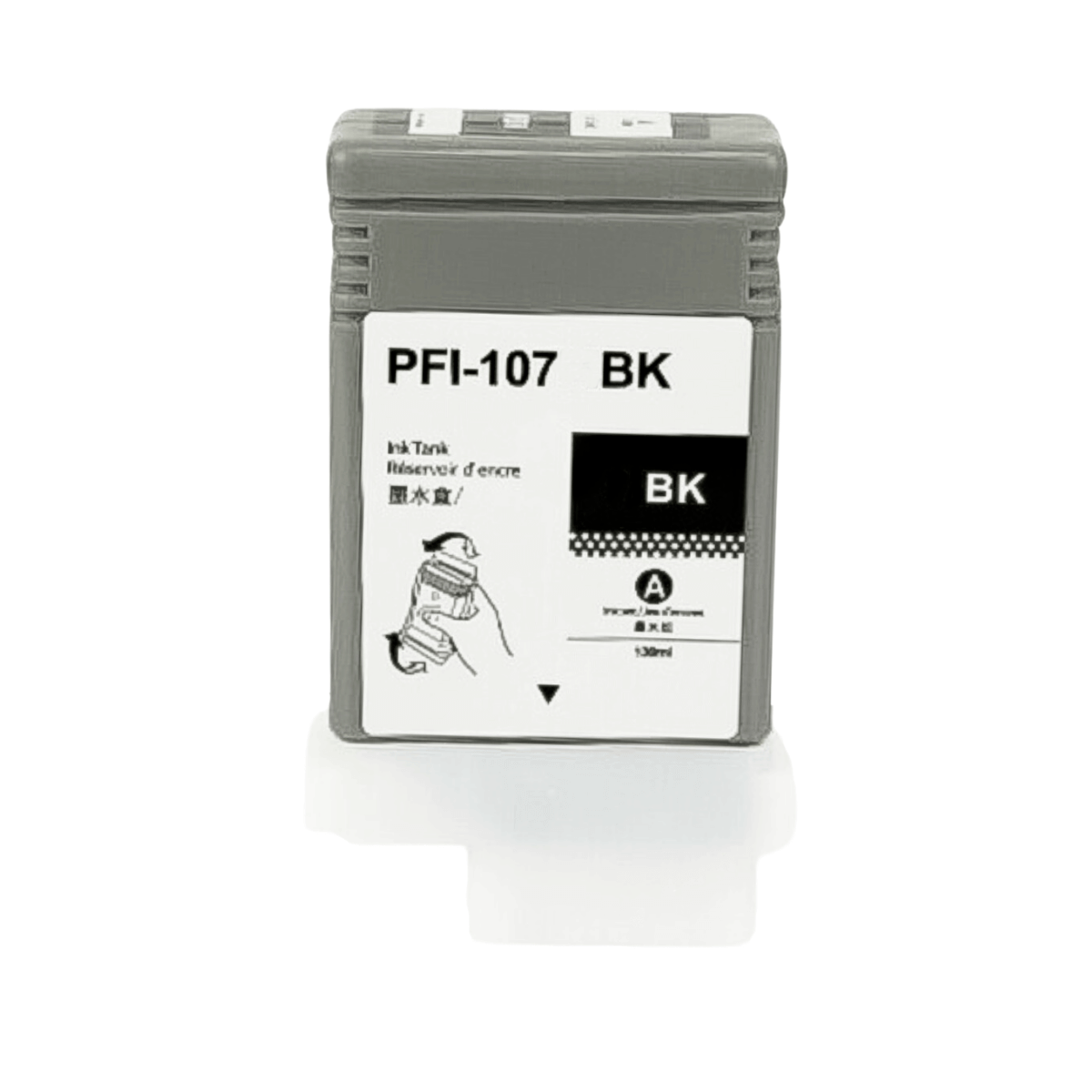 Cartucho de Tinta Compatível p/ Plotter Canon PFI-107 Black 130ml - Lotus
