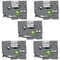 Kit 5x Fita P/ Rotulador Brother TZc-131 TZe-131 12mm x 8m Black/ Clear - X-Full