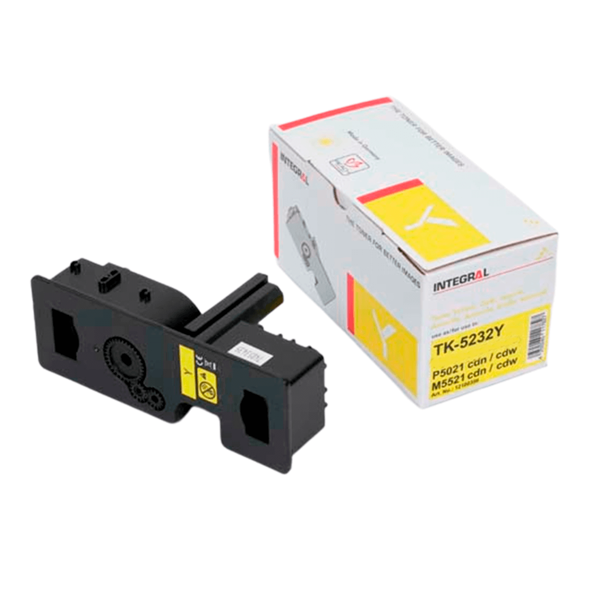 Cartucho de Toner Integral Compatível P/ Kyocera TK5232 Yellow c/ chip - 2.2k